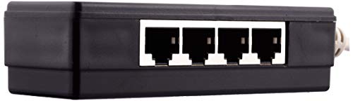 "Erweitern Sie Ihr Netzwerk: Schwarzer 4-Port-RJ45-Splitter für Flexibilität"