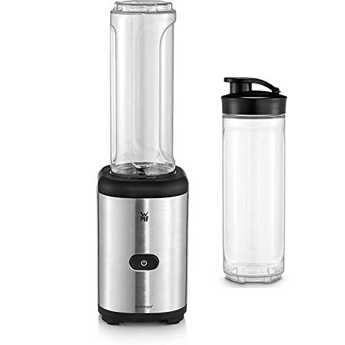 "Mix & Go: 300W Silberner Mini Smoothie Maker mit 600ml Trinkflasche"