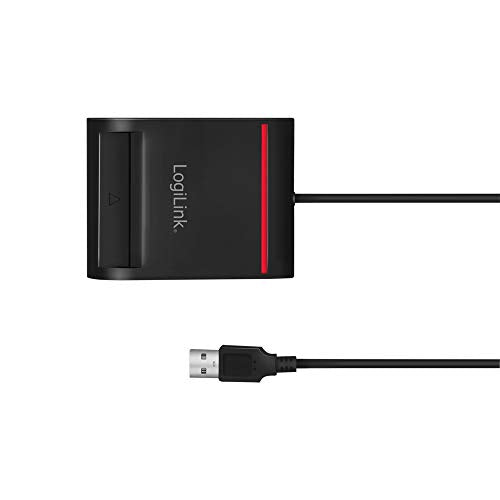 "USB Smart-ID Kartenleser: Ideal für eID & Online-Banking, Schwarz"