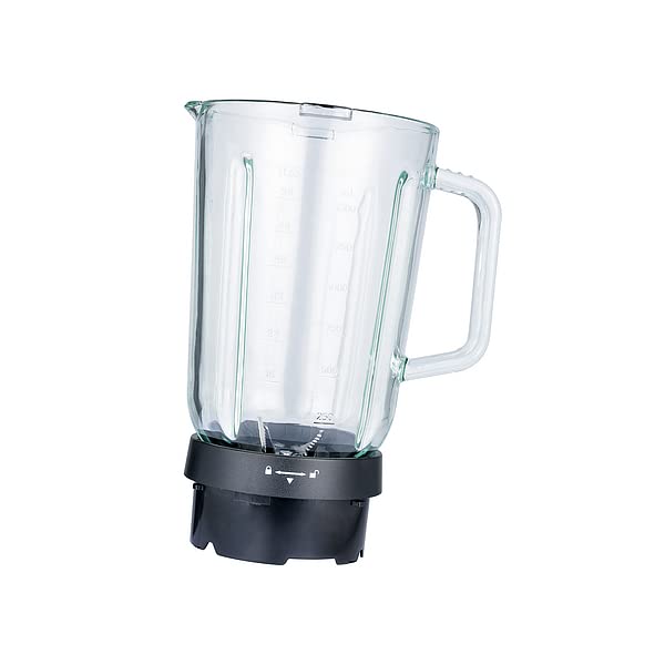 "Leistungsstarker Mixer: 1,5l Glaskrug für perfekte Smoothies, silber"