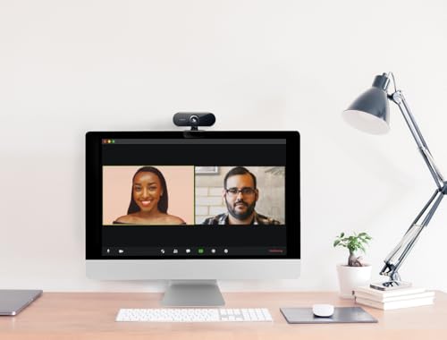 "Klare Videokonferenzen: Pro Full-HD-Webcam mit Mikrofon, Schwarz"