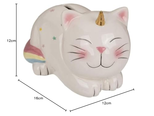 Blau Einhornkatze Spardose 17 cm – Magische Aufbewahrung