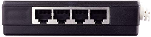 "Erweitern Sie Ihr Netzwerk: Schwarzer 4-Port-RJ45-Splitter für Flexibilität"