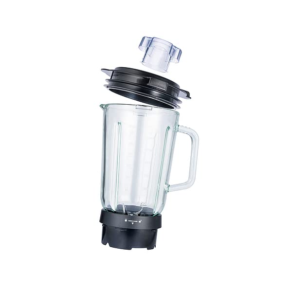 "Leistungsstarker Mixer: 1,5l Glaskrug für perfekte Smoothies, silber"