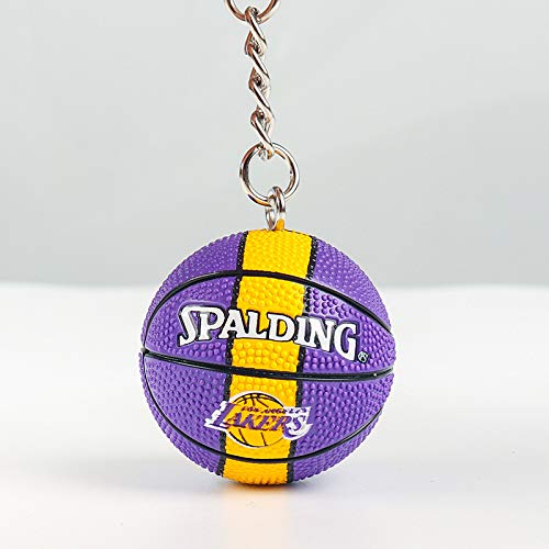 Genérico NBA Schlüsselanhänger - Keychain - Sammlerstücke verschiedene Teams Sportball Basketball - Kreativer 3D-Anhänger, dunkelviolett, One size