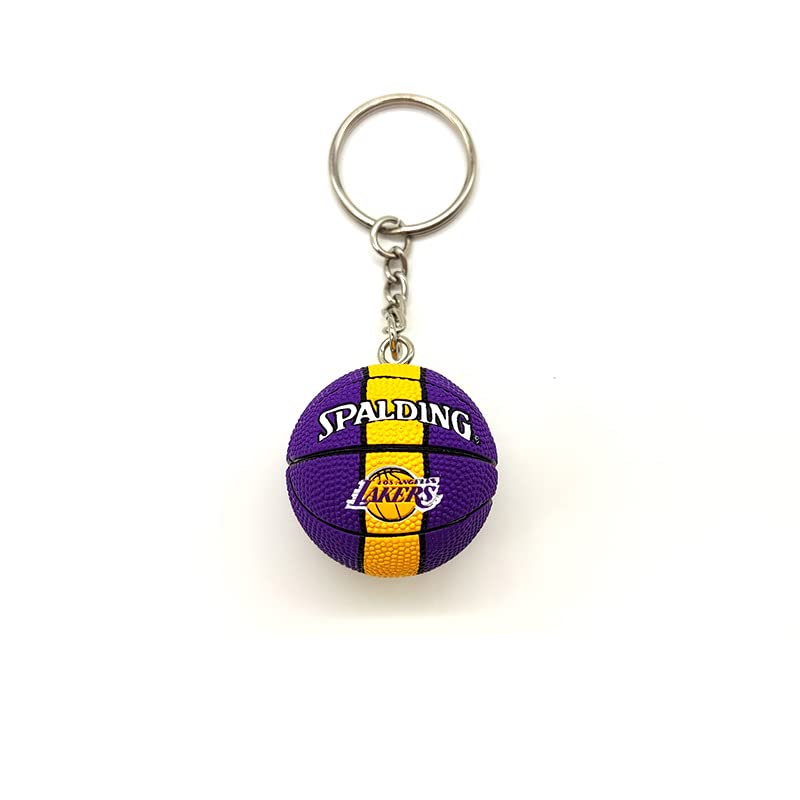 Genérico NBA Schlüsselanhänger - Keychain - Sammlerstücke verschiedene Teams Sportball Basketball - Kreativer 3D-Anhänger, dunkelviolett, One size