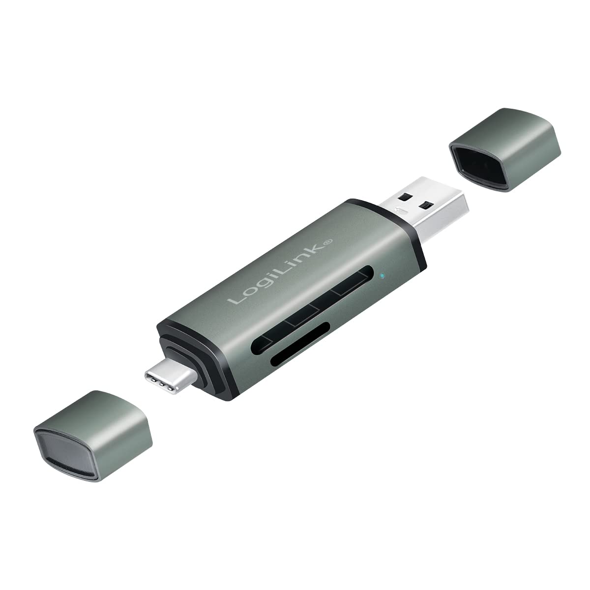 "Reisebereit: Aluminium Kartenleser für SD/microSD - 5 Gbit/s Übertragung"