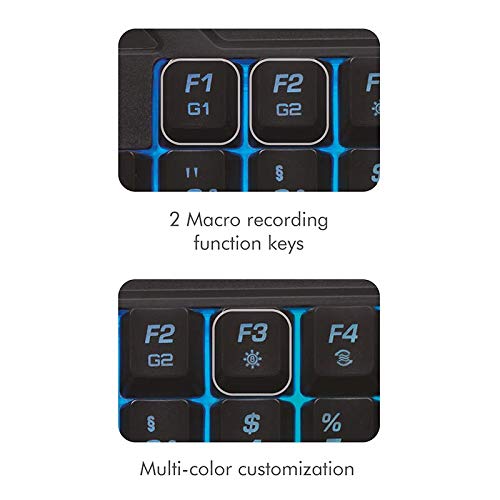 "Erlebe den Komfort: Ergonomische einhändige Gaming Tastatur in Schwarz"
