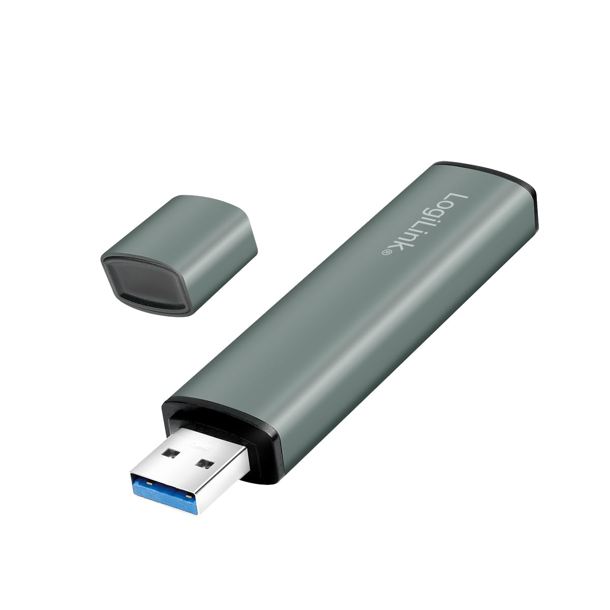"Erweitern Sie Ihr Büro: 3-Port USB Hub in schickem Grau für schnelles Plug & Play"