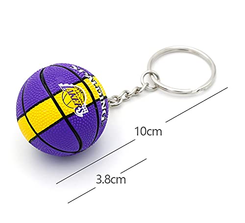Genérico NBA Schlüsselanhänger - Keychain - Sammlerstücke verschiedene Teams Sportball Basketball - Kreativer 3D-Anhänger, dunkelviolett, One size