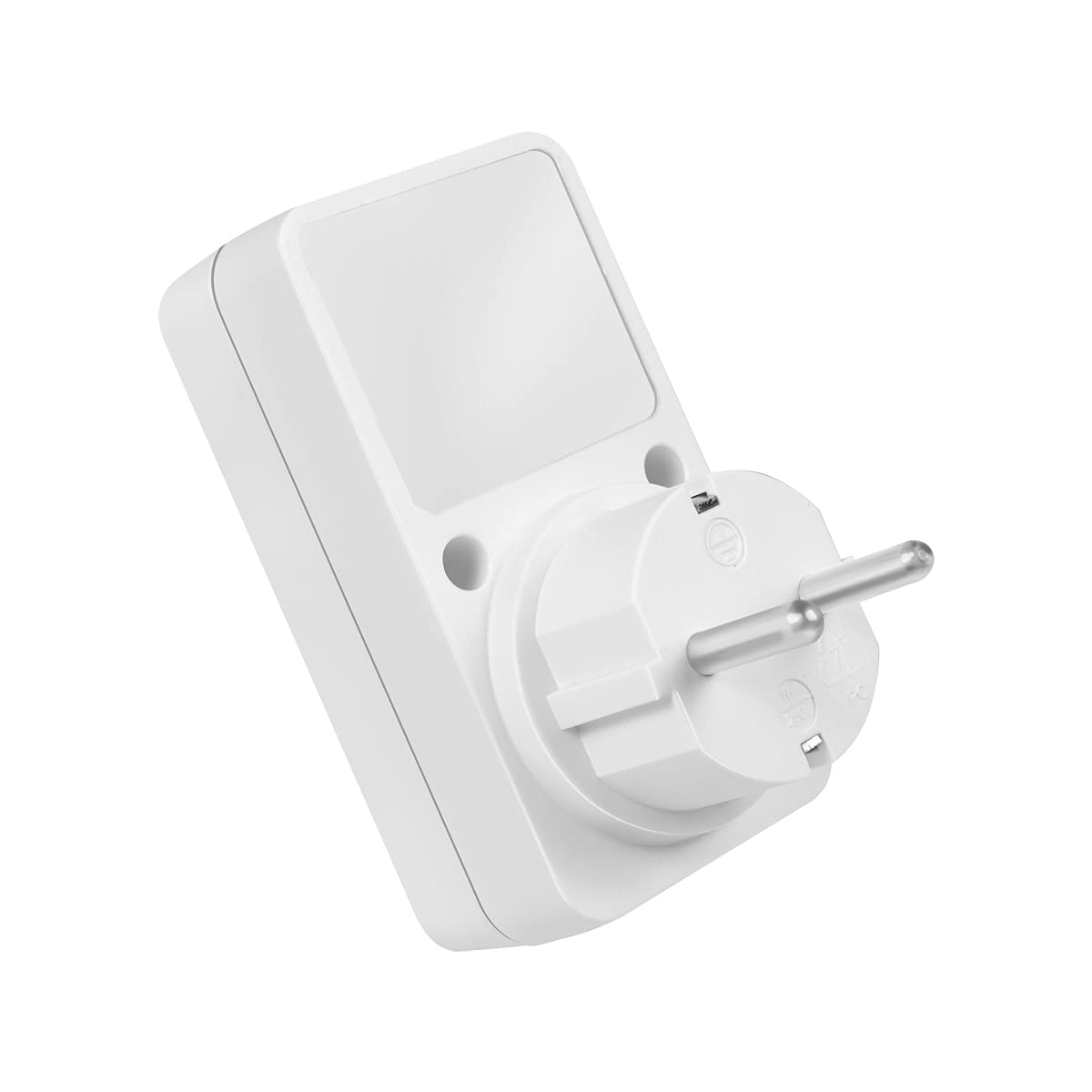 "Intelligente Energie: 1x Steckdosenadapter mit Dämmerungssensor in Weiß"