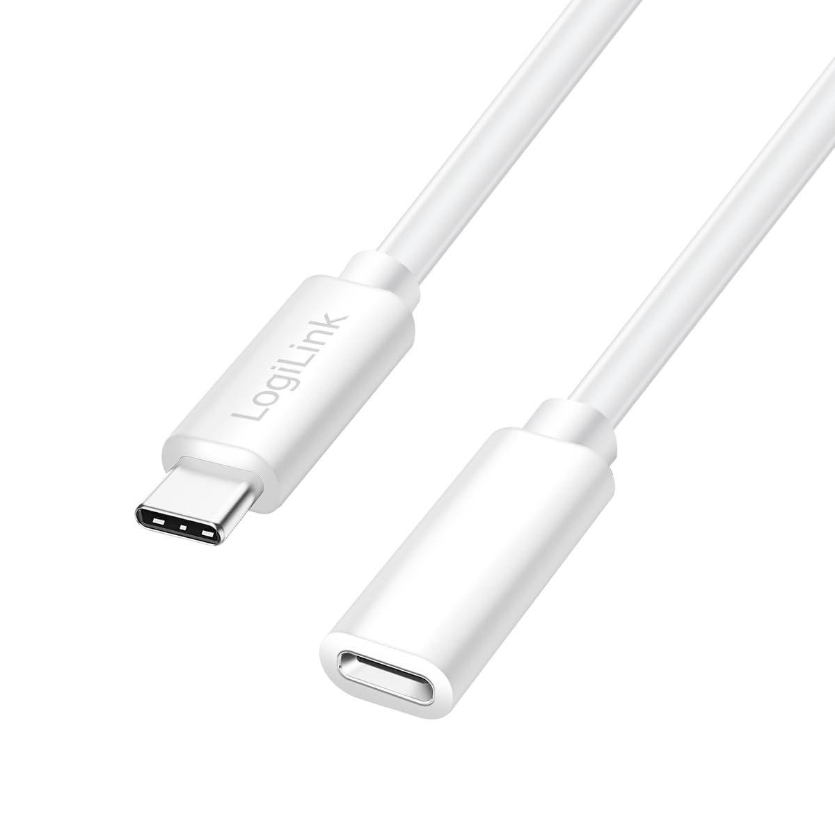 "Vielseitige Verbindung: 2m USB-C Verlängerungskabel in elegantem Weiß"