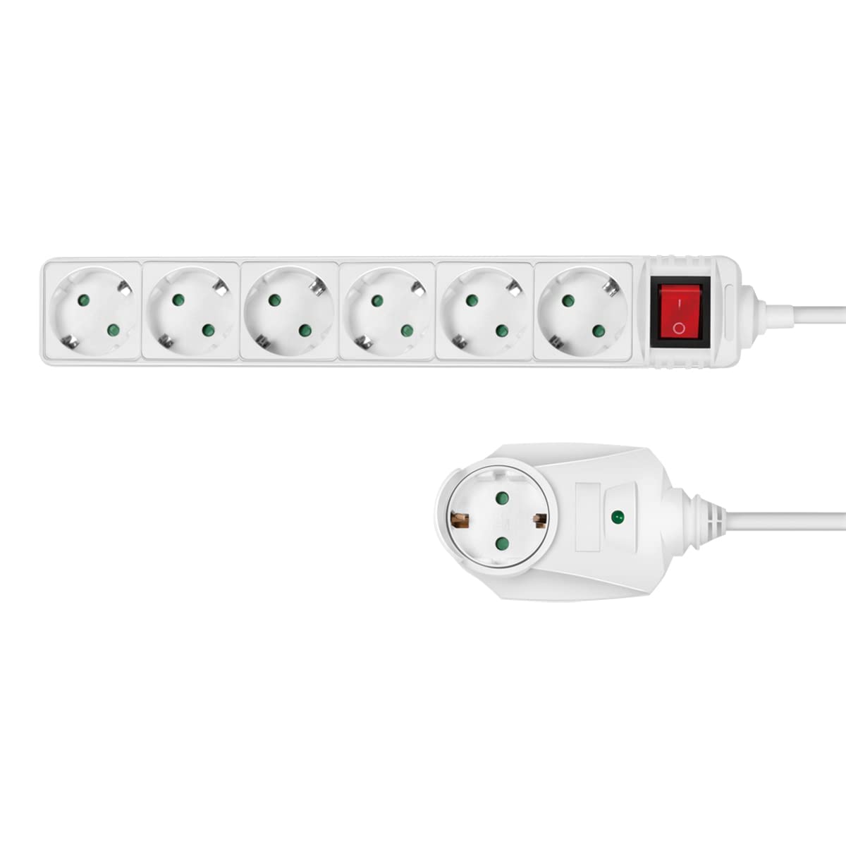 "Praktische Power: 7-Fach Steckdosenleiste mit Schalter und 2m Kabel"