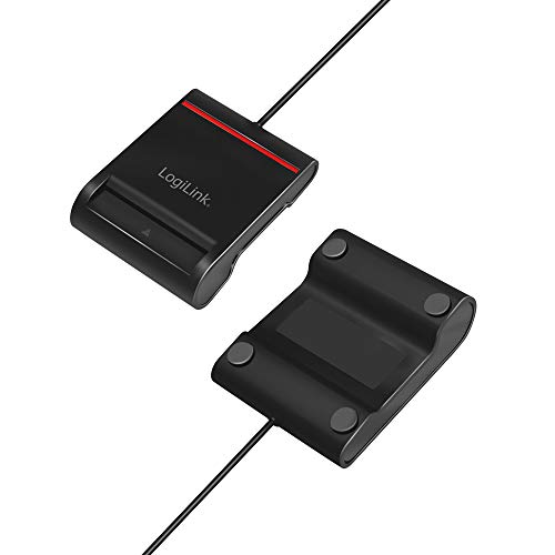 "USB Smart-ID Kartenleser: Ideal für eID & Online-Banking, Schwarz"