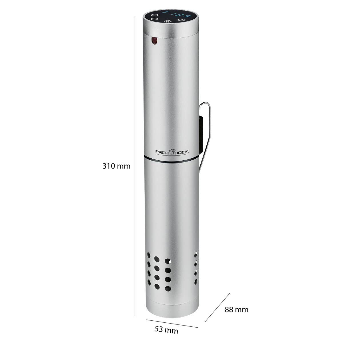 "Präzises Garen: Sous Vide Garer mit Wifi im eleganten Aluminium-Gehäuse"