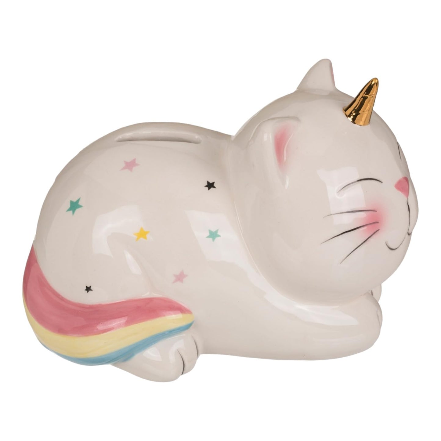 Blau Einhornkatze Spardose 17 cm – Magische Aufbewahrung