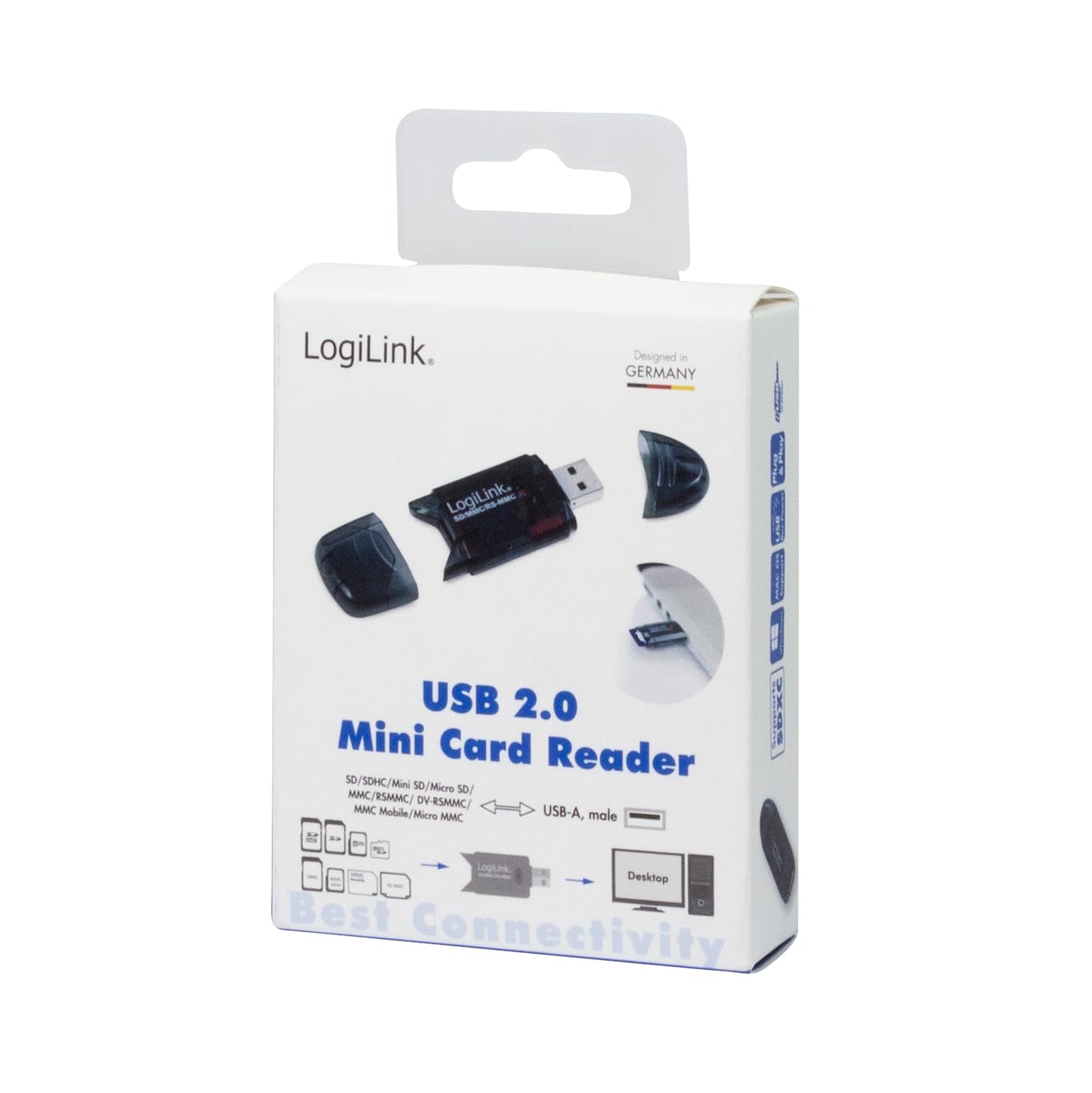"Kompakt und praktisch: Mini USB Cardreader für SD/MMC - Schwarz"