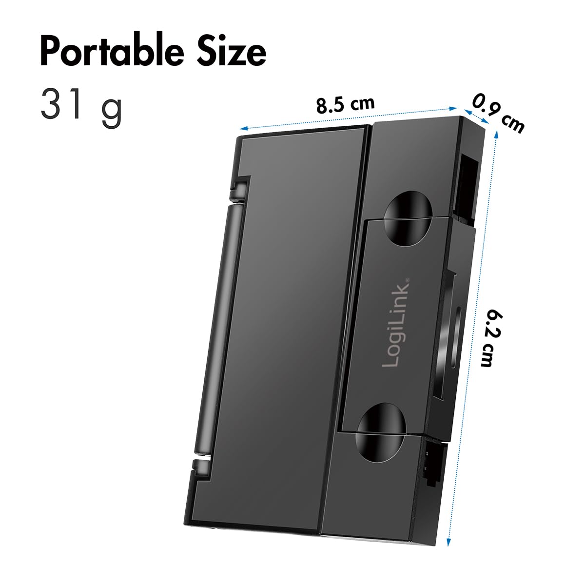 "Smartes Datenmanagement: USB 3.2 Kartenleser in Schwarz mit Speicherplatz"