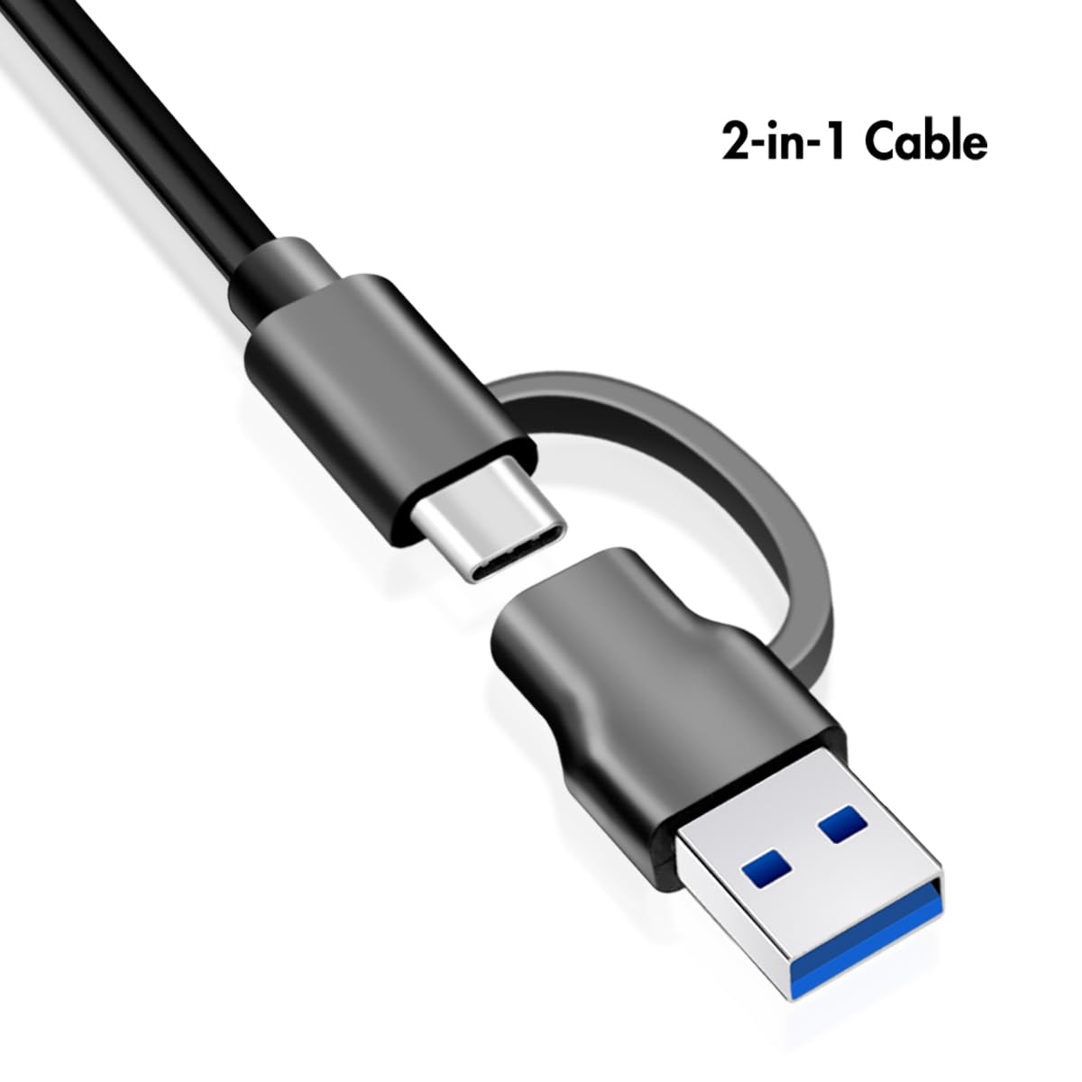"Maximale Connectivity: 7-Port USB Hub in Schwarz mit Ein/Aus-Schaltern"