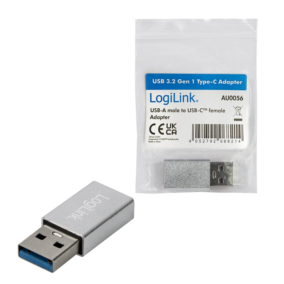 "Flexibel verbunden: Silberner USB-C Adapter für blitzschnelle Datenübertragung"