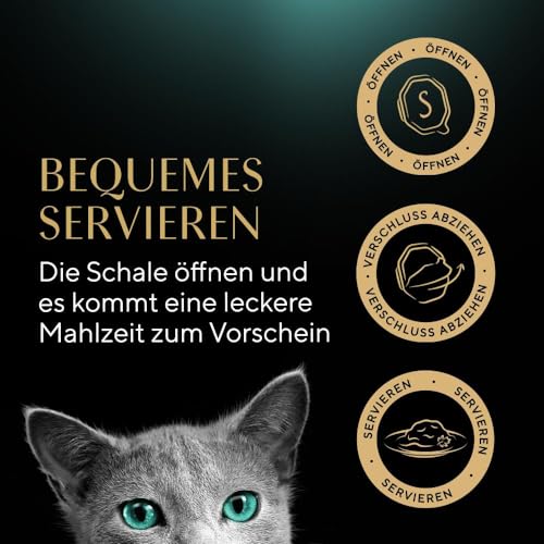 "Feinste Vielfalt für Ihre Katze: 32x HERZHAFTE Nassfutter-Schalen in Sauce"