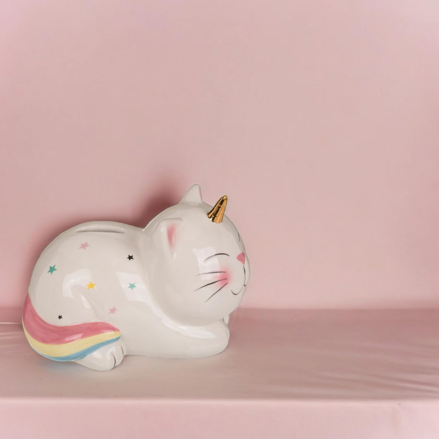 Blau Einhornkatze Spardose 17 cm – Magische Aufbewahrung