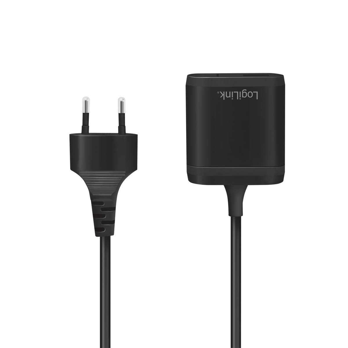 "Komfortabel Laden: 1,5m USB-C Adapter für 2 Geräte gleichzeitig, Schwarz"