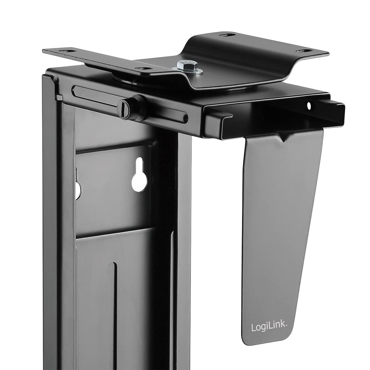 "Platzsparender Komfort: Drehbare PC-Halterung für 10 kg, Schwarz"