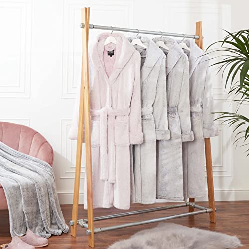 "Kuscheliger Fleece-Bademantel in Dunkelgrau – Komfort für entspannte Stunden!"