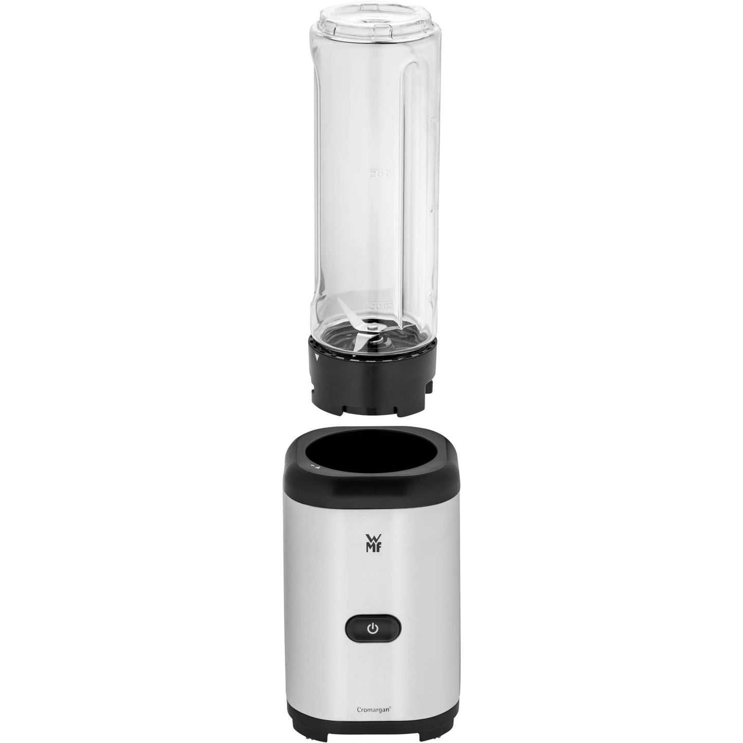 "Mix & Go: 300W Silberner Mini Smoothie Maker mit 600ml Trinkflasche"