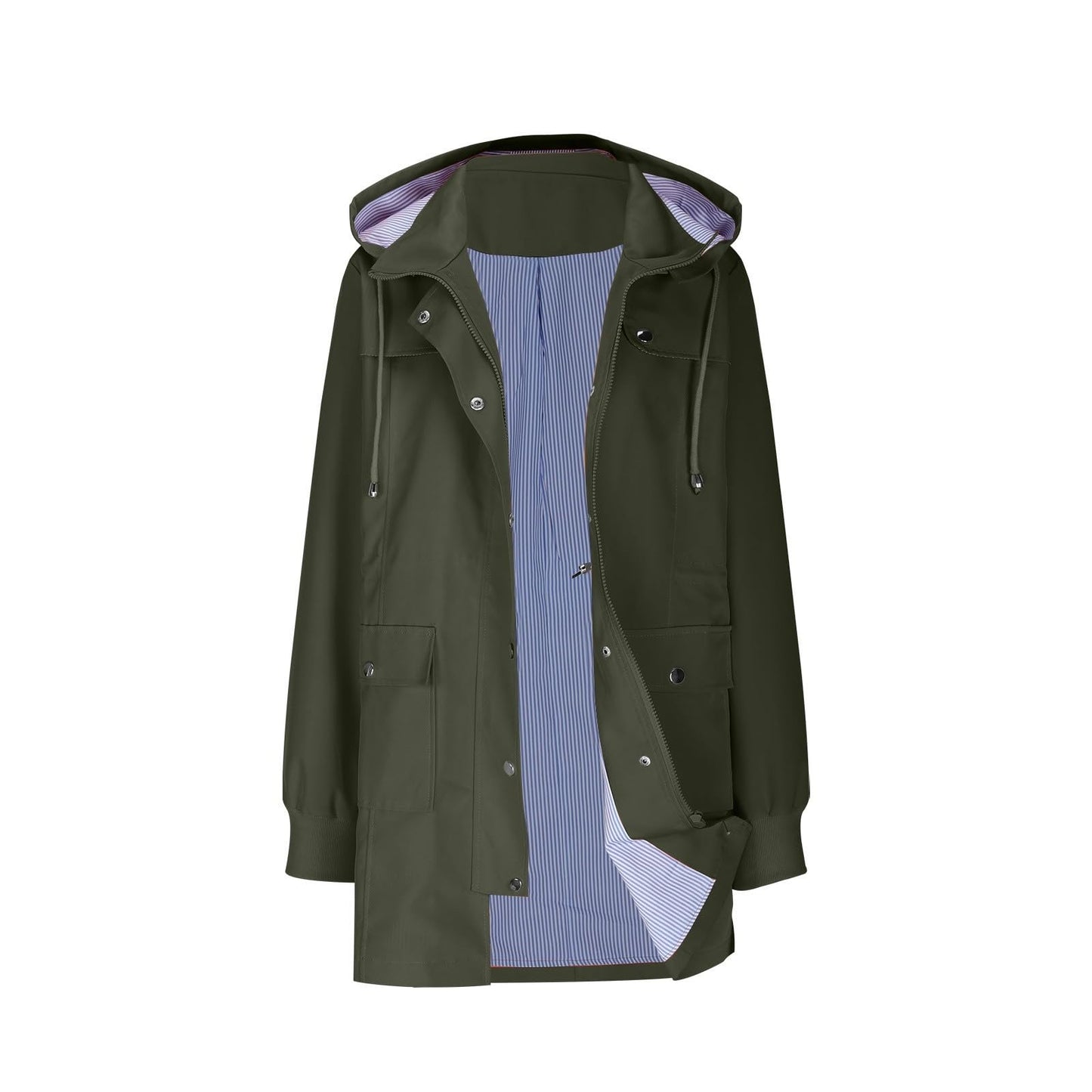 "Schützend und stylisch: Atmungsaktive Damen-Regenjacke in Armeegrün"