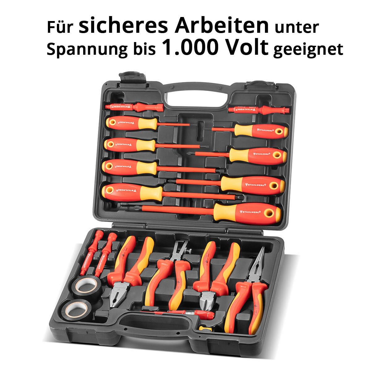 "Maximaler Schutz: 20-teiliges isoliertes Werkzeugset für Elektroarbeiten"
