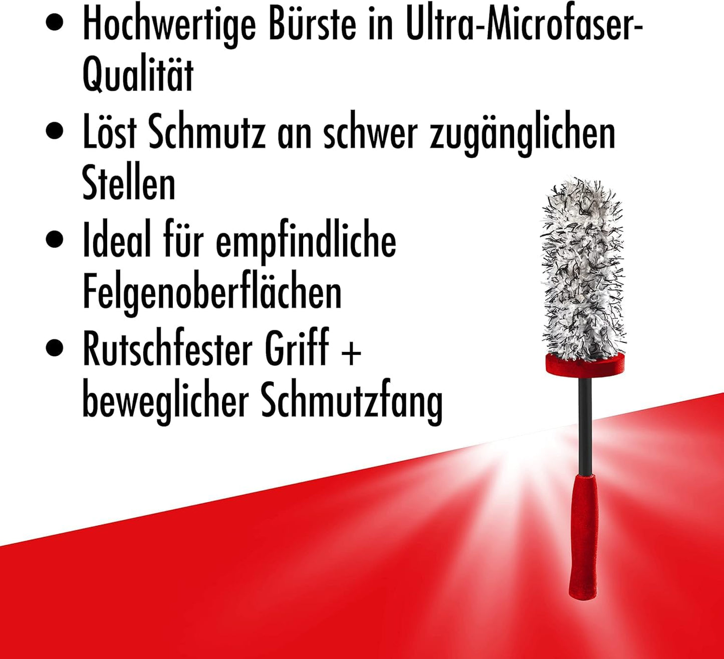 "Effektive Reinigung: 1x Microfaser FelgenBürste für glänzende Felgen!"