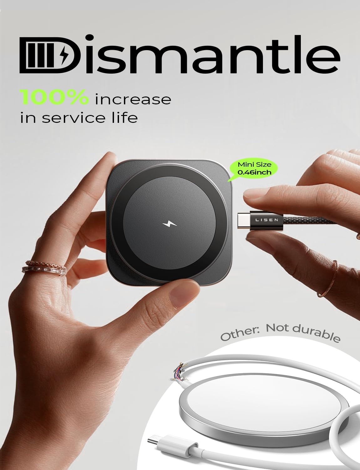 "Praktischer 3-in-1 Reise-Lader: Magsafe für iPhone, Uhr & AirPods in Schwarz!"