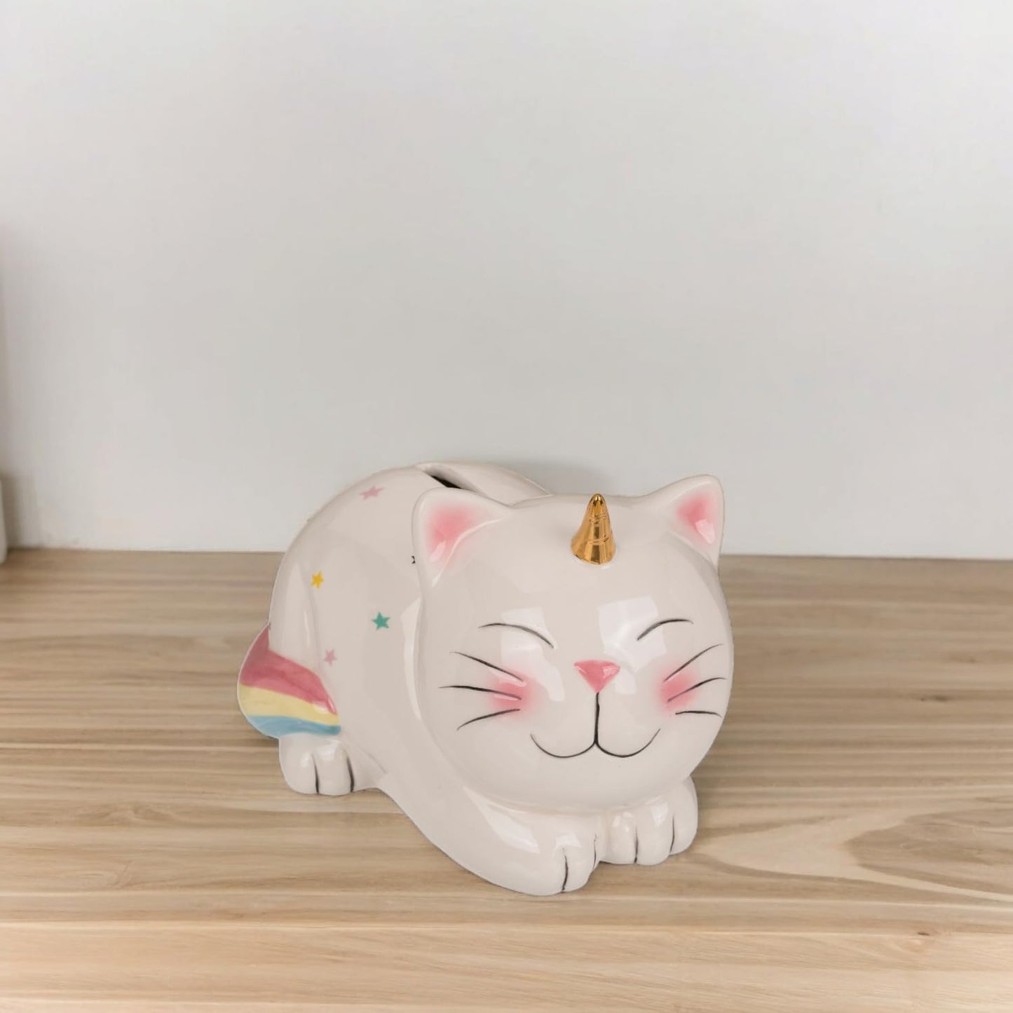 Blau Einhornkatze Spardose 17 cm – Magische Aufbewahrung