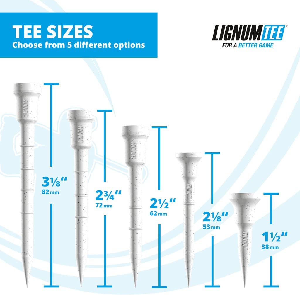 "Präzise Höhenkontrolle: 16x Weiße Golf Tees mit Ringsystem für perfekten Abschlag"