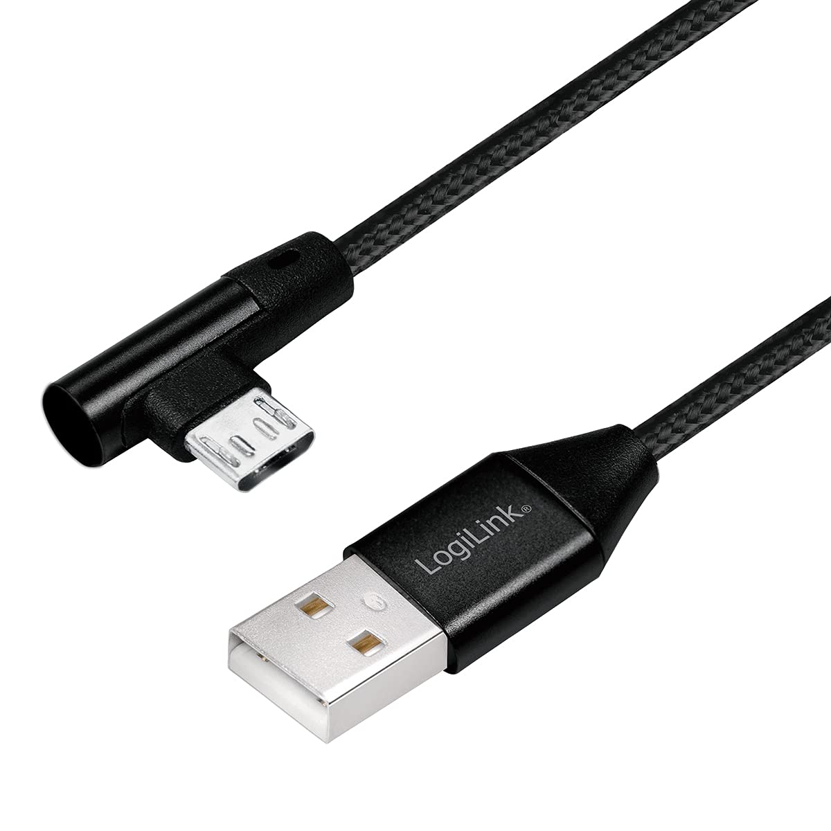 "Flexibles USB-Kabel: 0,3m schwarz mit abgewinkeltem Stecker für Komfort!"