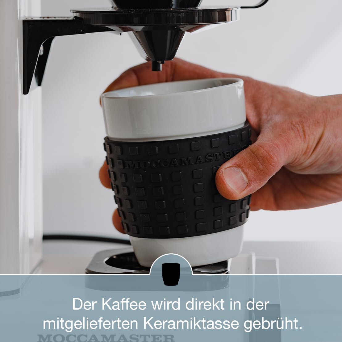 "Genießen Sie frisch gebrühten Kaffee: Moccamaster Cup-One in Matt Black"