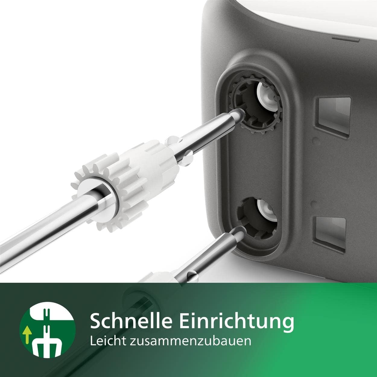 "Mixen leicht gemacht: Weißer Handmixer mit 5 Geschwindigkeiten, 450W Kraft"