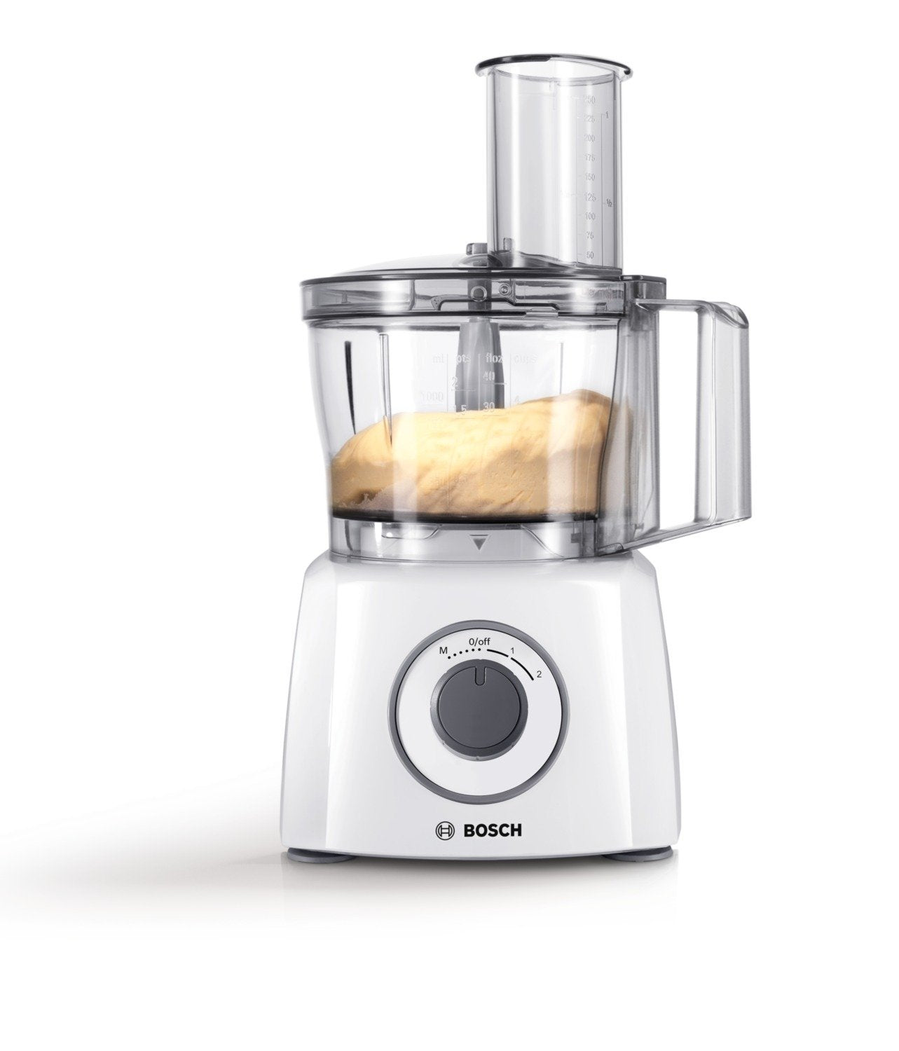 "Vielseitige Küchenmaschine: 20 Funktionen in Kompaktformat, elegant in Weiß!"