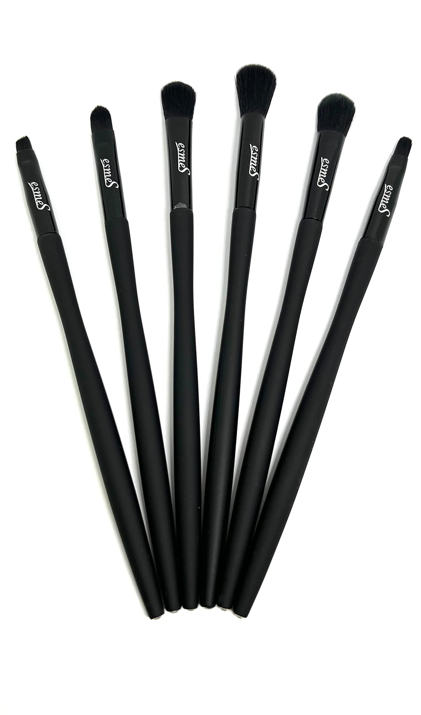 esmeS Make-up Pinselset – 9-teiliges Schminkpinsel Set für Anfänger & Profis | Hochwertige Synthetische Gesichtspinsel | Exquisites Design | Perfektes Geschenk für Frauen | Mattschwarz