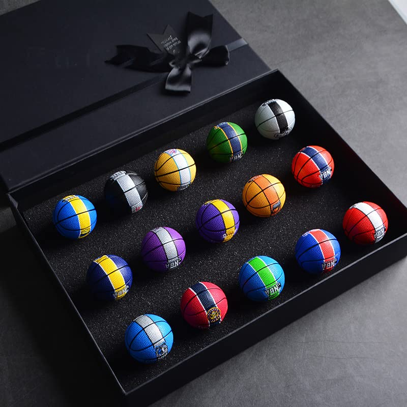 Genérico NBA Schlüsselanhänger - Keychain - Sammlerstücke verschiedene Teams Sportball Basketball - Kreativer 3D-Anhänger, dunkelviolett, One size