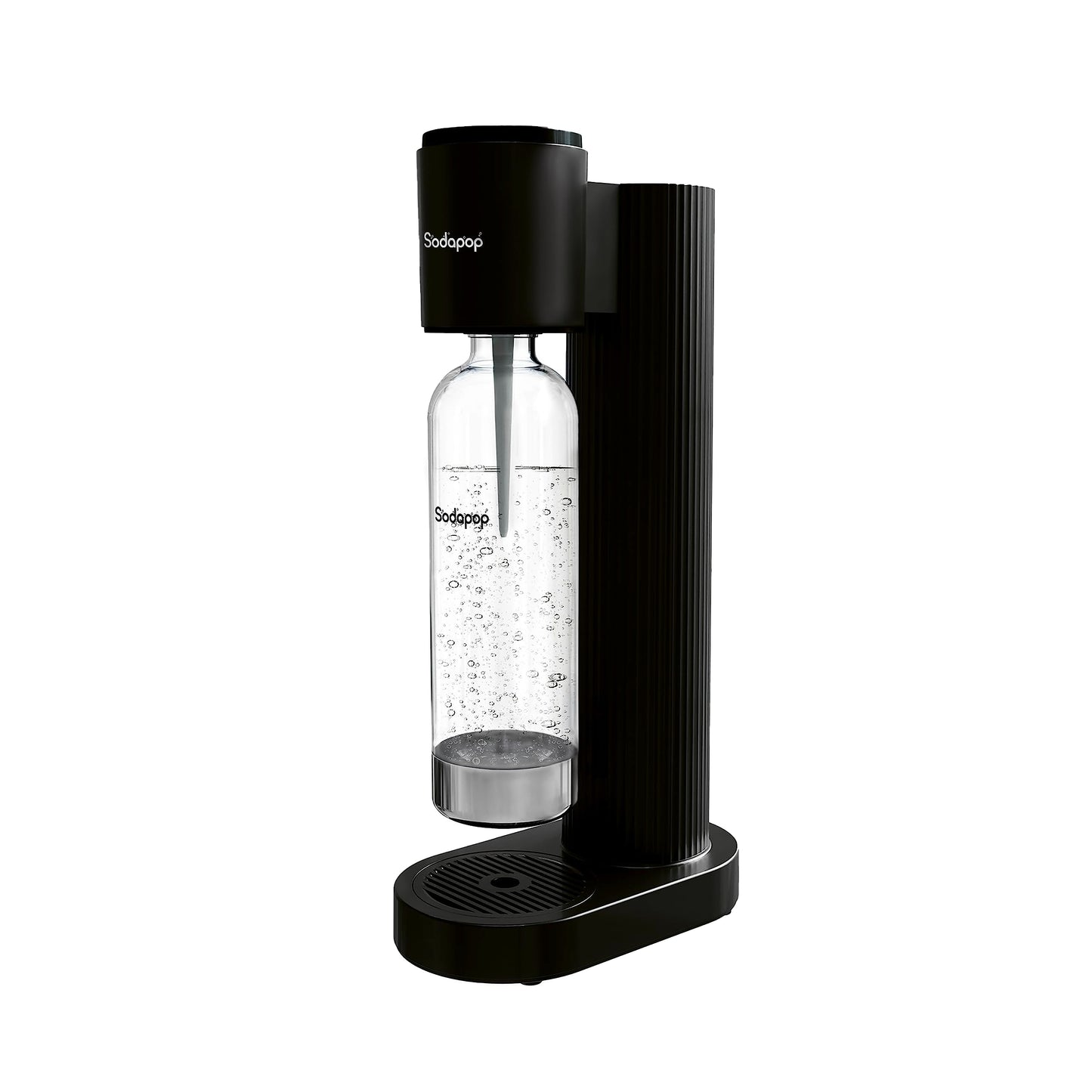 "Sprudelexpertise für jede Küche: Schwarzer Wassersprudler mit 1 Flasche"