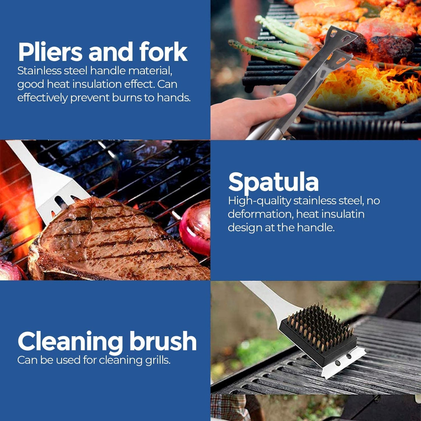 "Grillvergnügen deluxe: 25-teiliges Edelstahlset für unvergessliche BBQs!"