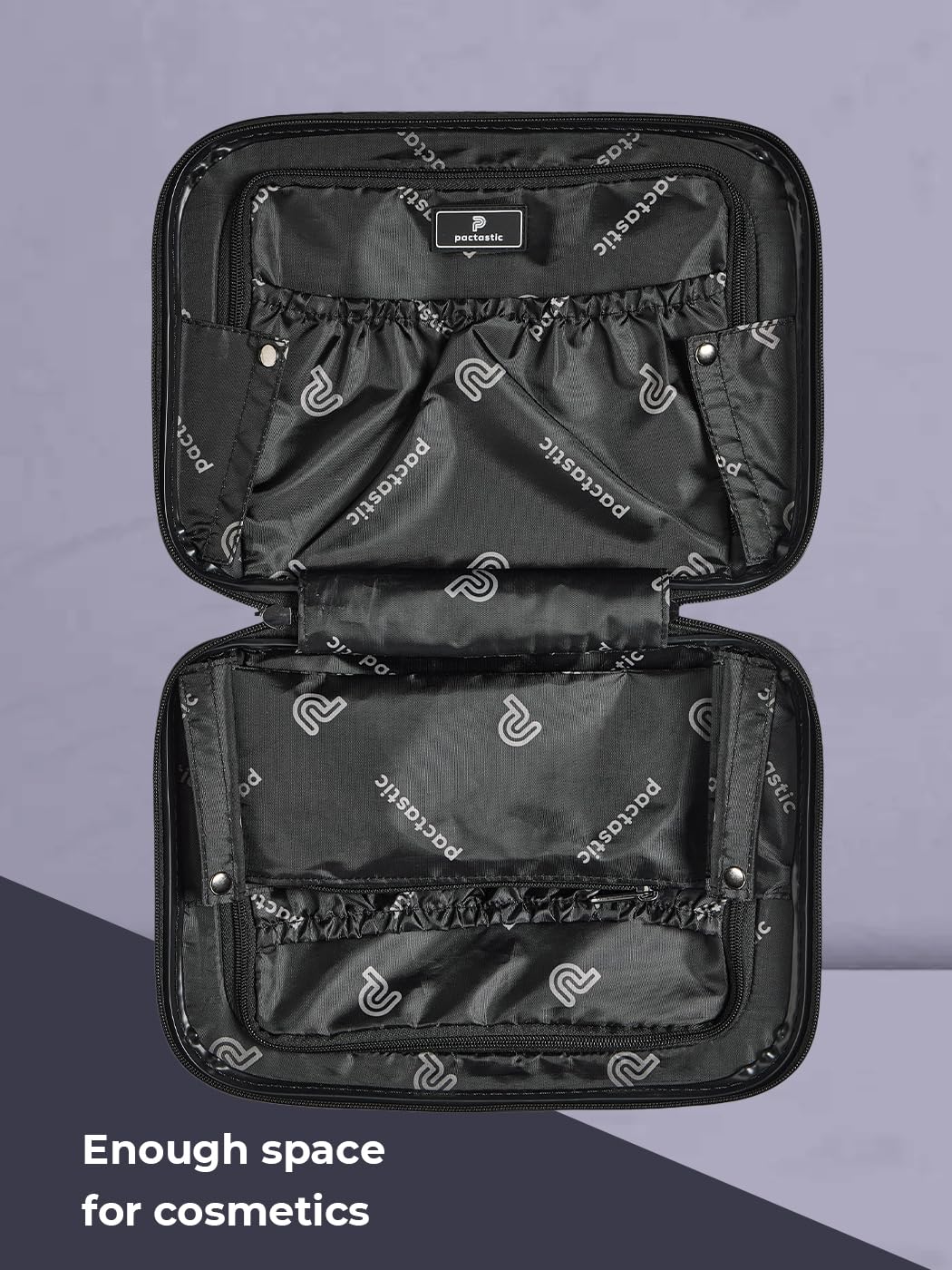 Pactastic Hartschalen Handgepäck Kosmetik-Koffer | Stabiles Beauty-Case mit Aufsteckfunktion | 34 x 17 x 27 cm aus Polypropylen (Collection 04)
