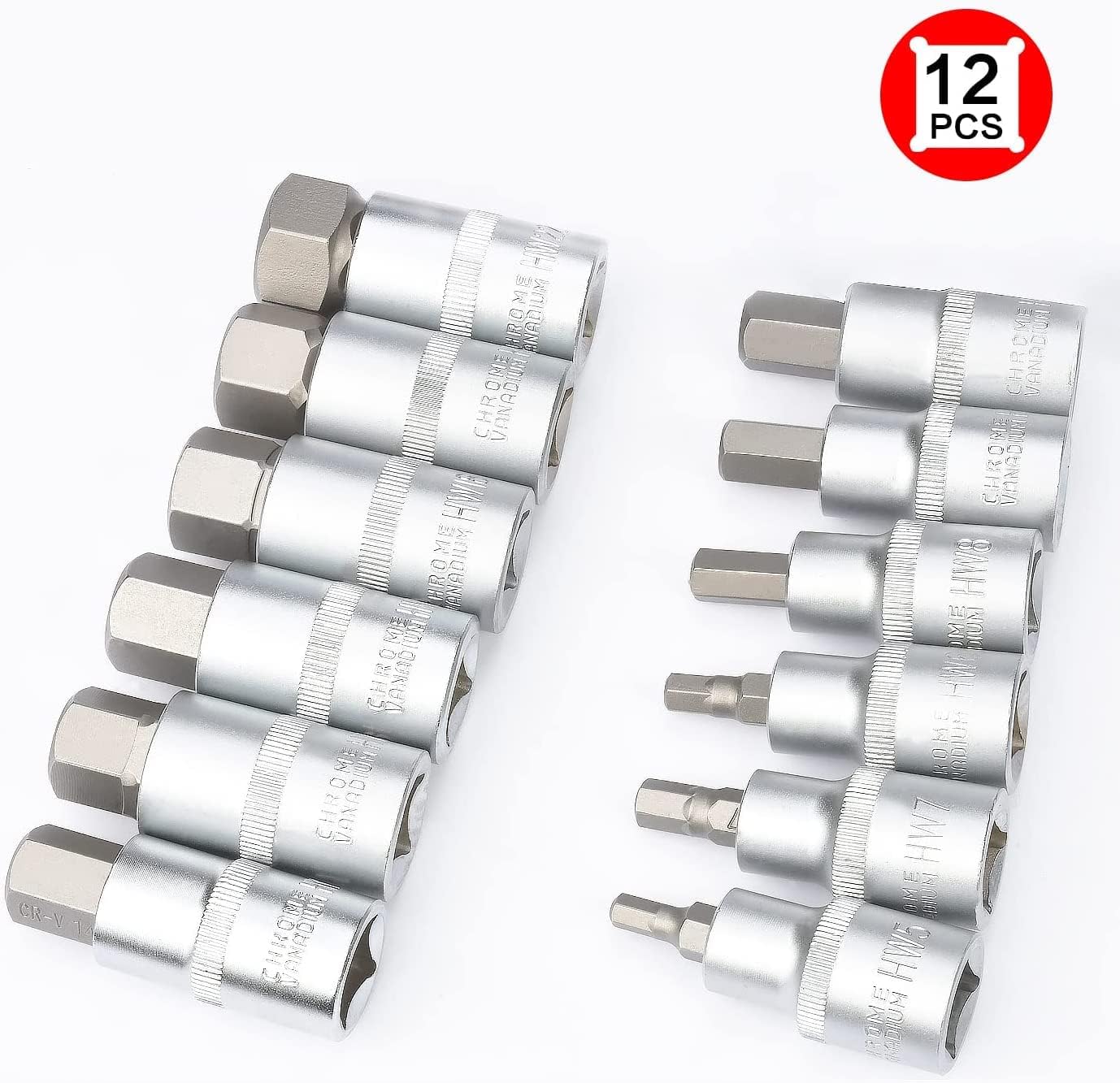 "Vielseitigkeit im Koffer: 12-teiliges Inbus Nuss Set aus Chrom-Vanadium"