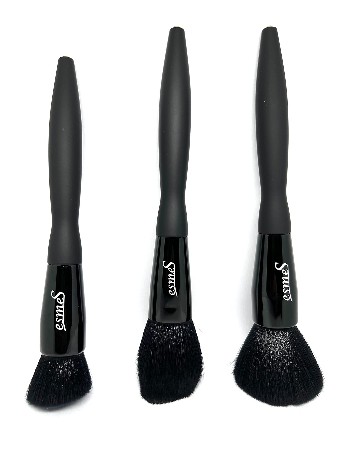 esmeS Make-up Pinselset – 9-teiliges Schminkpinsel Set für Anfänger & Profis | Hochwertige Synthetische Gesichtspinsel | Exquisites Design | Perfektes Geschenk für Frauen | Mattschwarz
