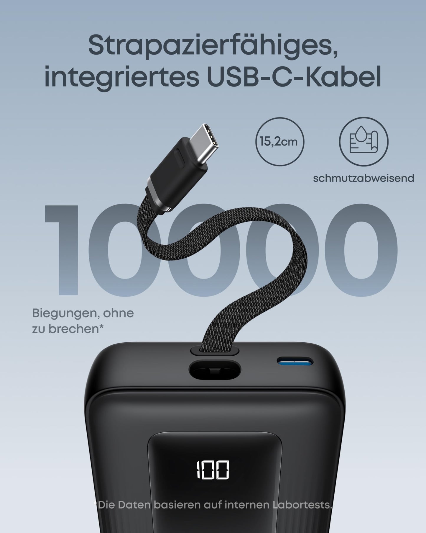 Anker Powerbank Schwarz - 10.000mAh, 30W Schnellladung für unterwegs