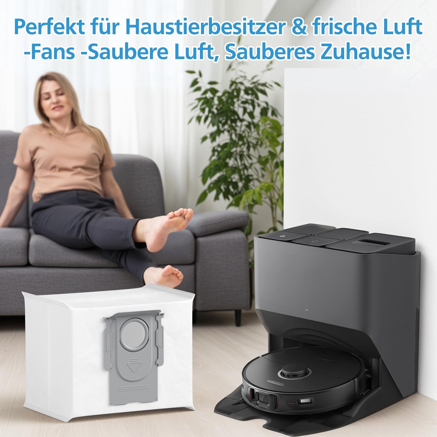 12 Stück Staubbeutel für Roborock S8+ und andere Modelle