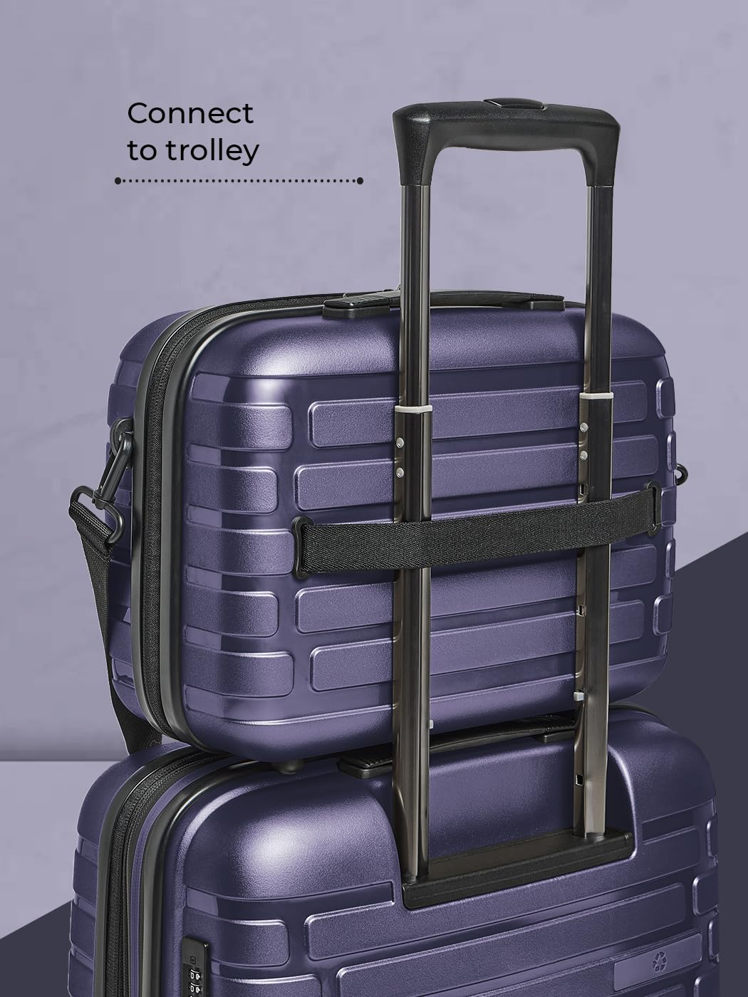 Pactastic Hartschalen Handgepäck Kosmetik-Koffer | Stabiles Beauty-Case mit Aufsteckfunktion | 34 x 17 x 27 cm aus Polypropylen (Collection 04)